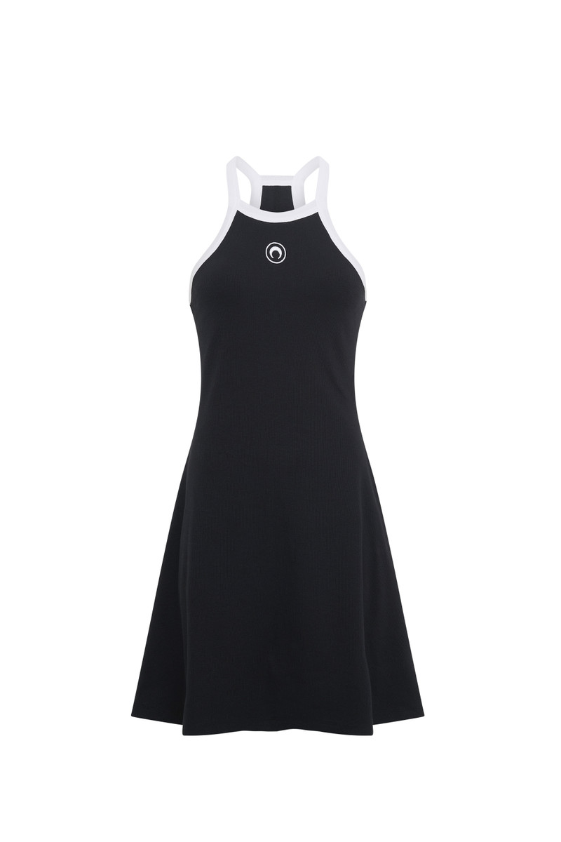 Organic Cotton Rib Flared Dress 1