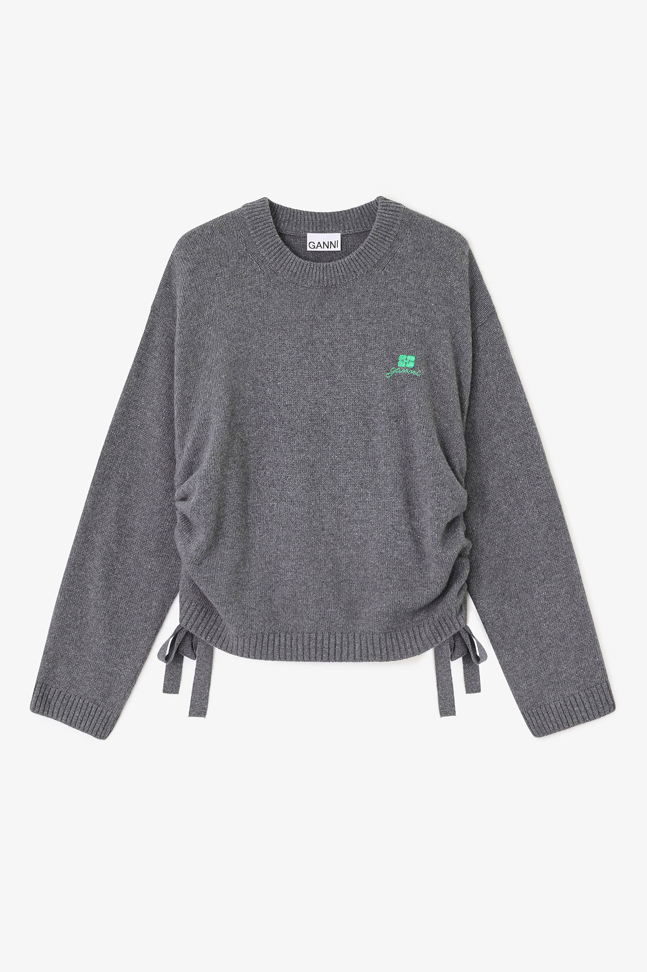 GREY WOOL MIX SWEATER - 1