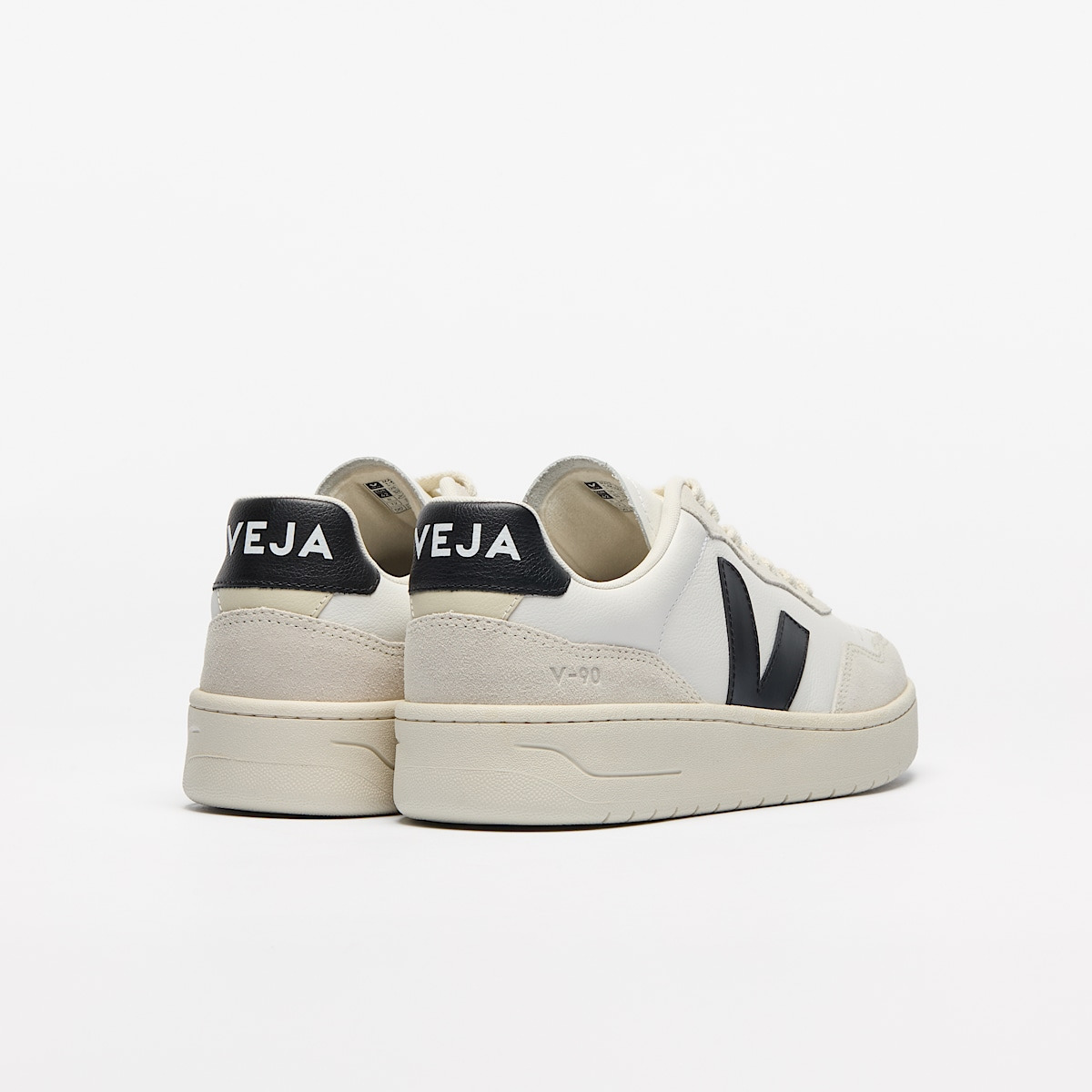 V-90 LEATHER WHITE BLACK - 3