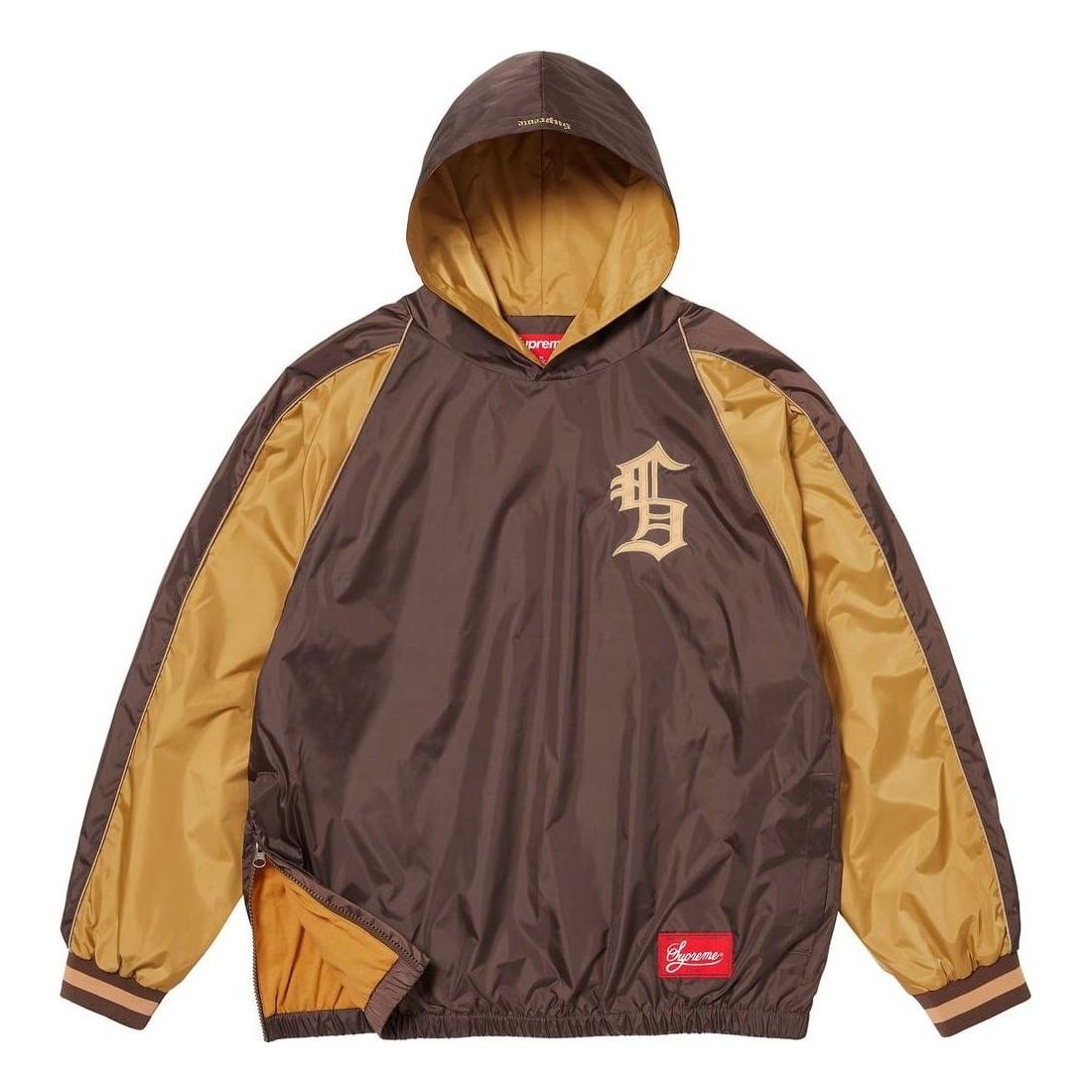 Supreme Hooded Warm Up Pullover 'Brown Tan' SUP-FW23-254 - 1