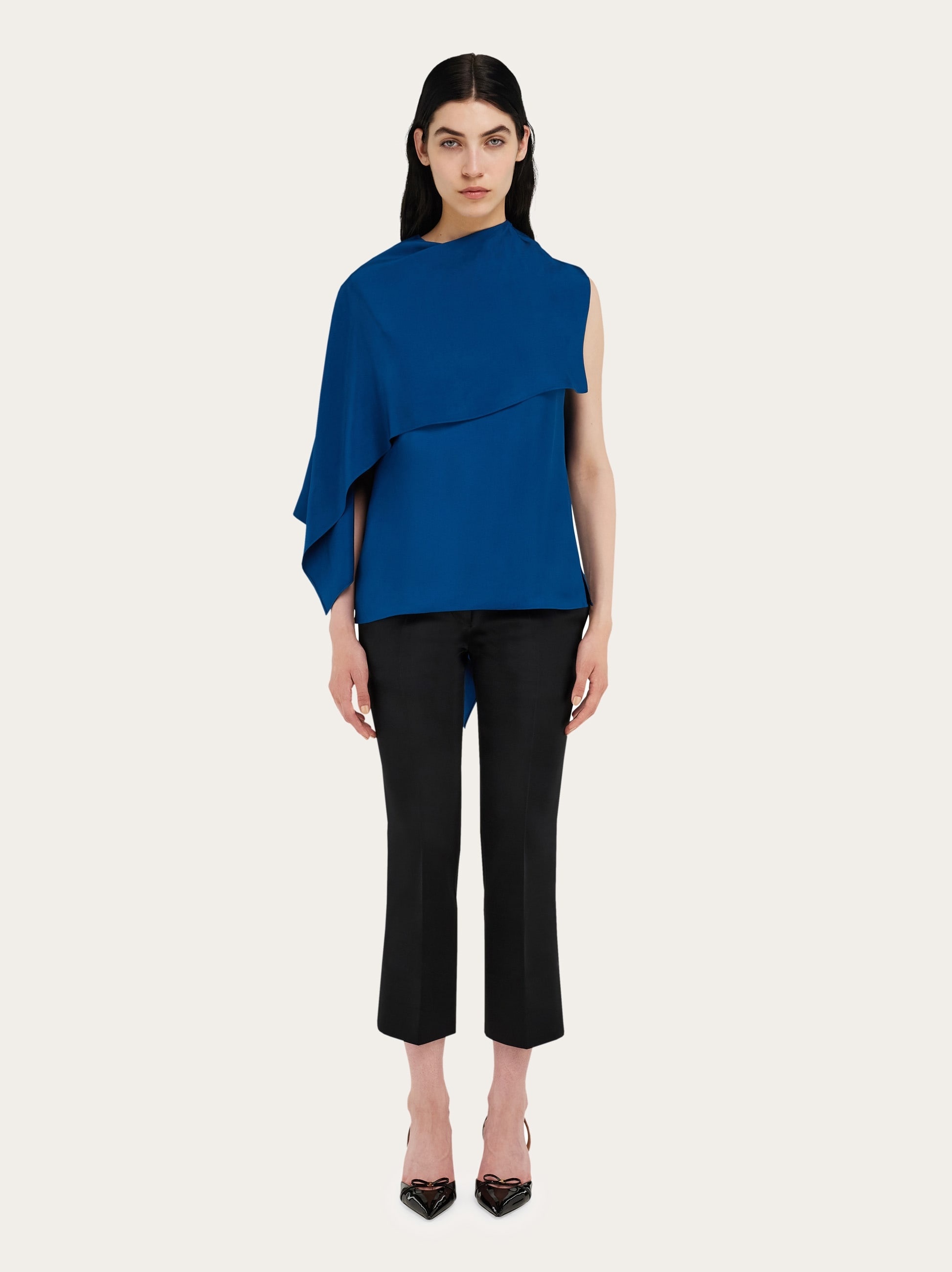 Viscose top with cape detail - 8