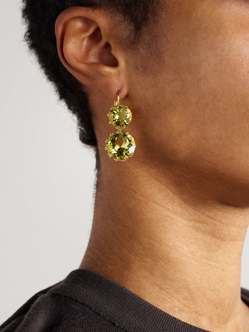ILEANA MAKRI Double Crown 18-karat Gold Topaz Earrings outlook
