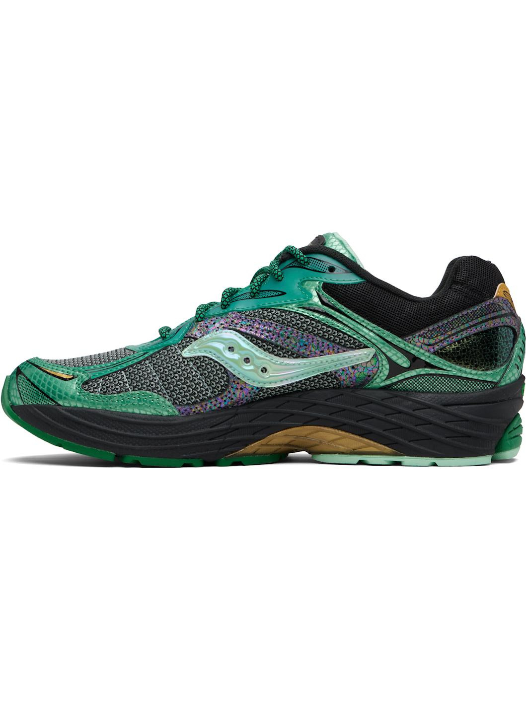 Green & Black ProGrid Omni 9 Glowaconstrictor Sneakers - 3
