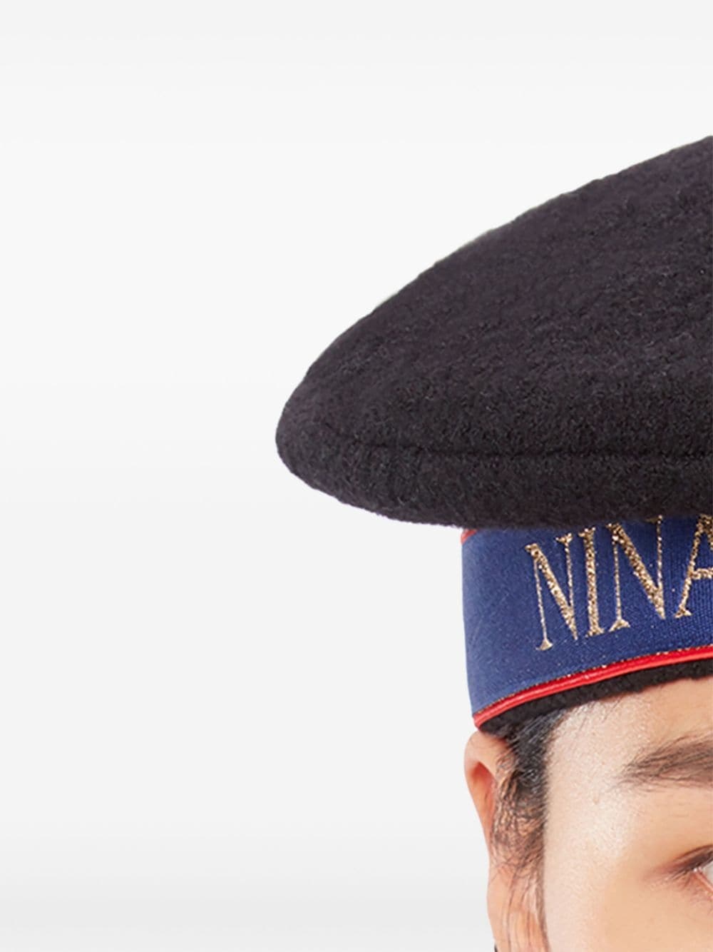 logo wool beret - 3