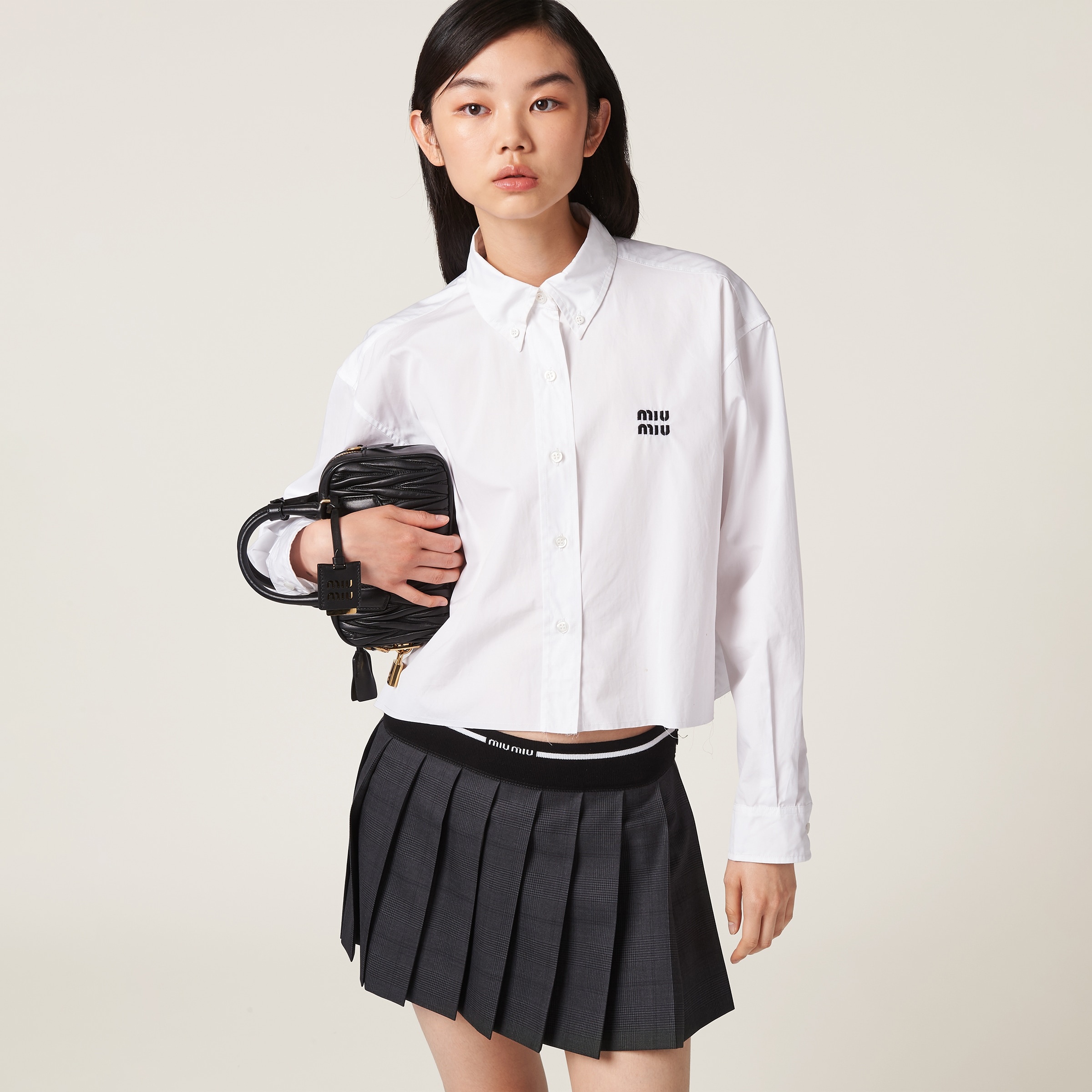 Glen plaid mini skirt - 4