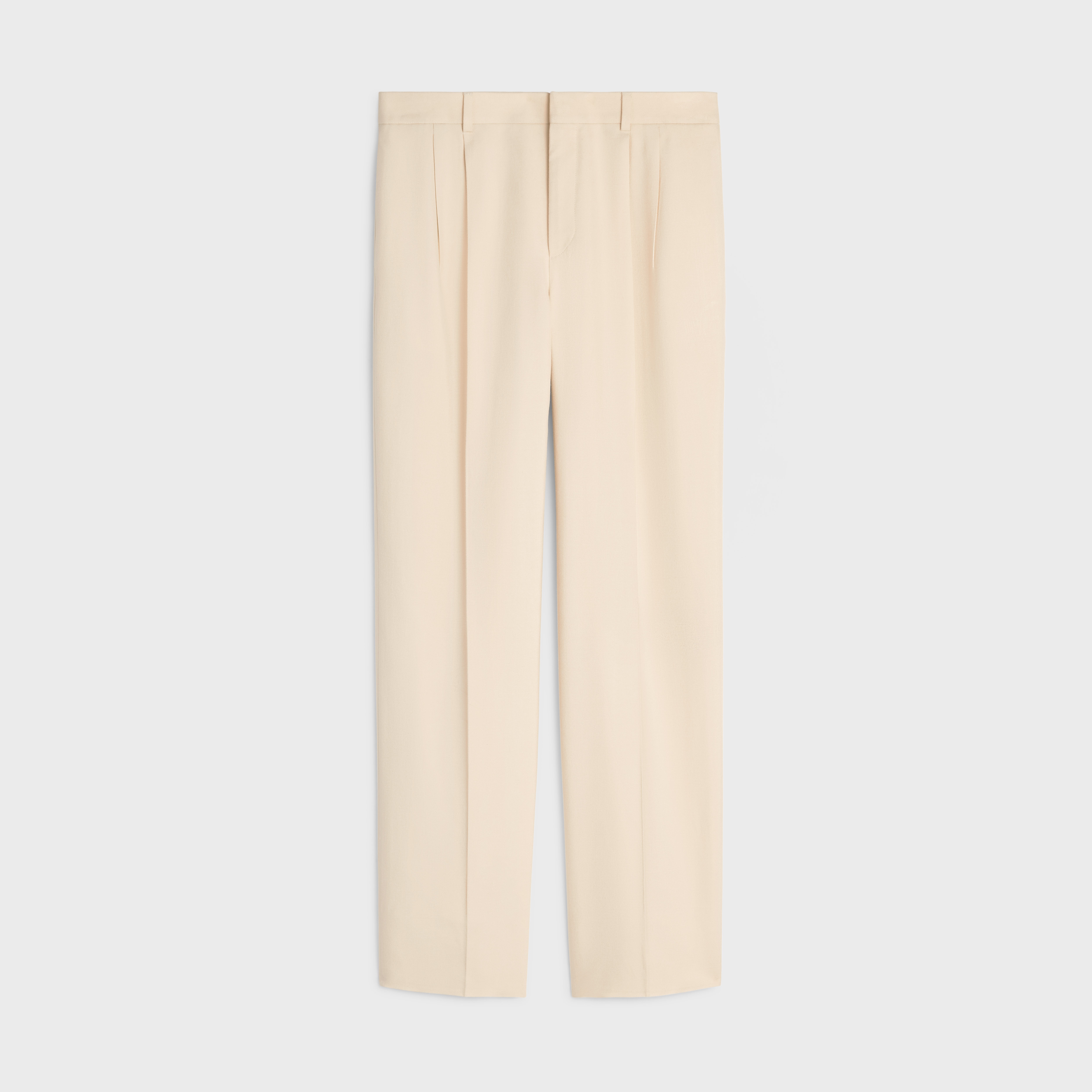 Jude double-pleated pants in silk Panama - 1