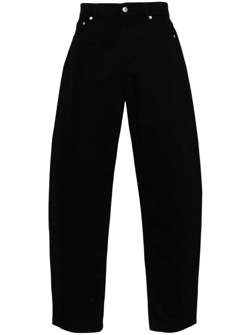 mid-rise barrel jeans 1