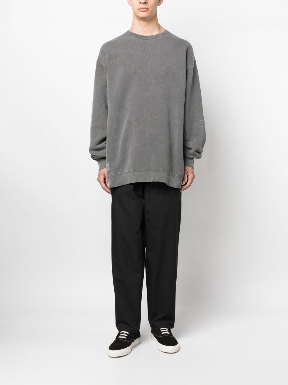 logo-embroidered cotton sweatshirt - 2