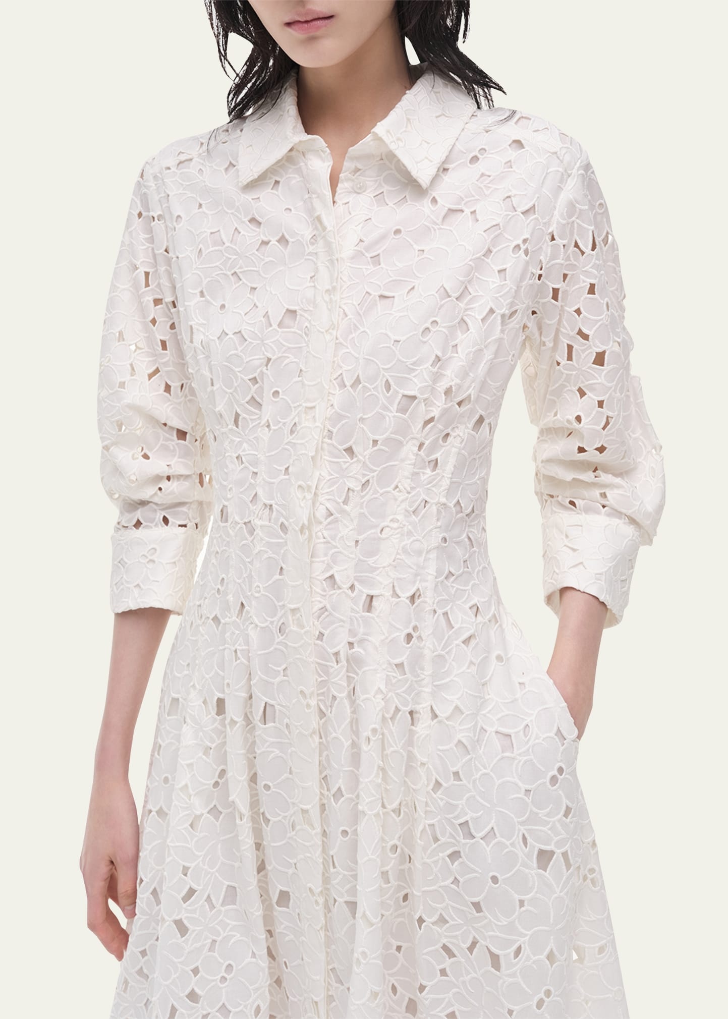 Jazz Embroidered Midi Shirtdress - 5