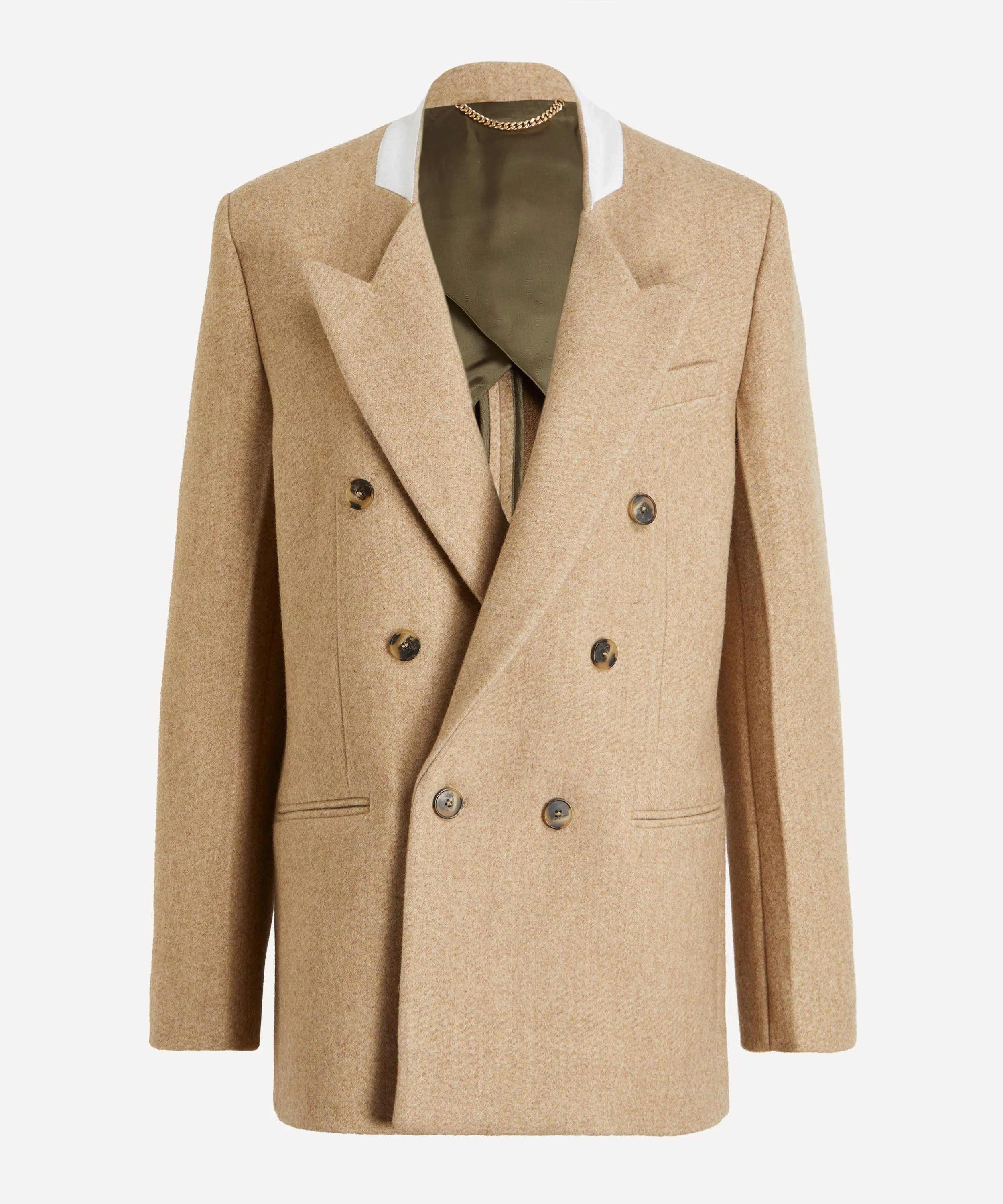 Camel Melange Beatrice Double-Breasted Jacket - 1