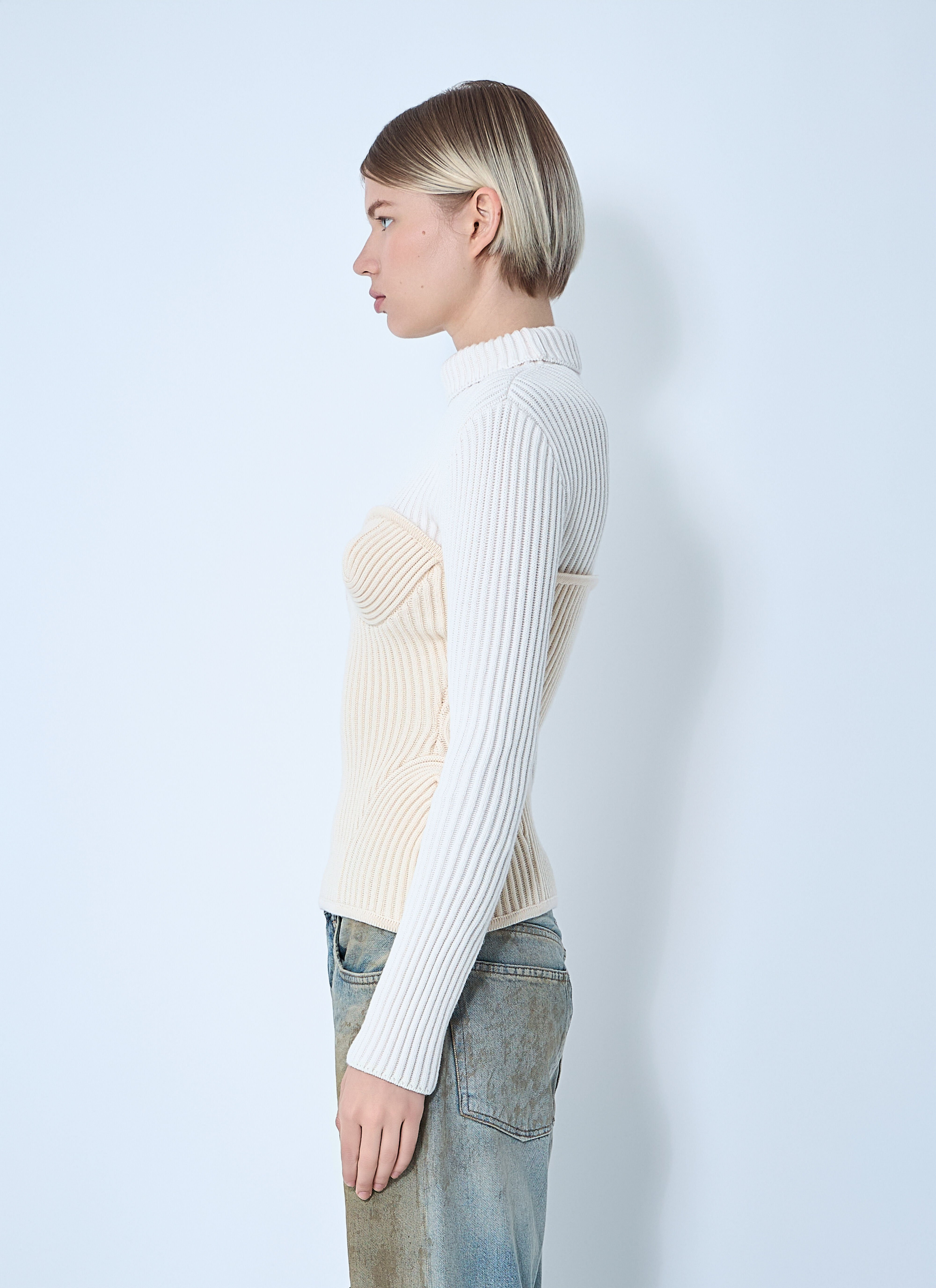Ribbed Wool Sweater - 3