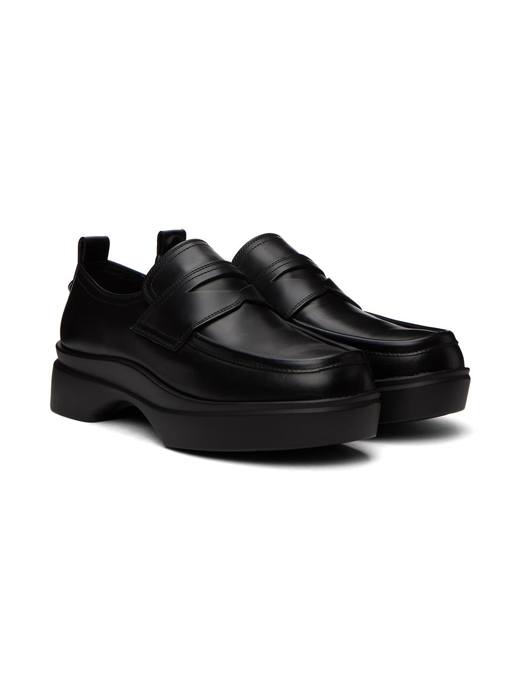 Black Leather Loafers - 4