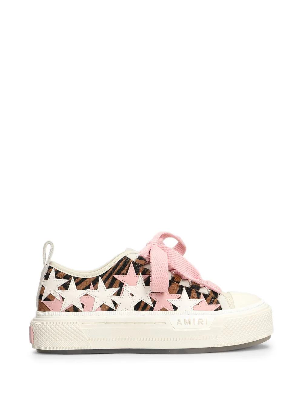 star-pattern lace-up sneakers - 1