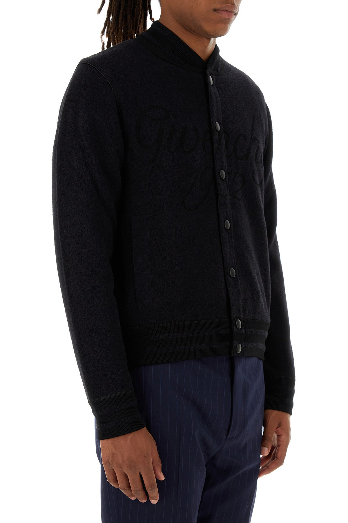 Black nylon blend bomber jacket - 3