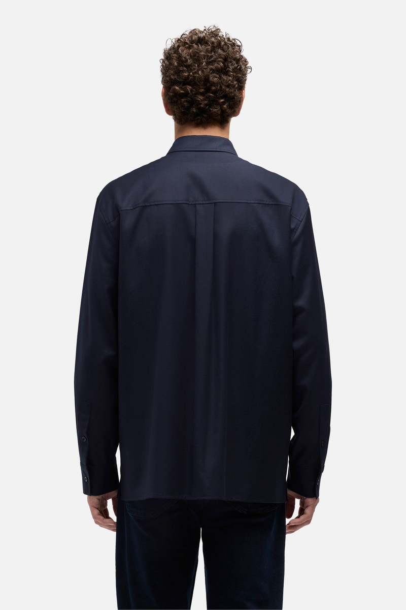 Fluid Overshirt In Navy 5
