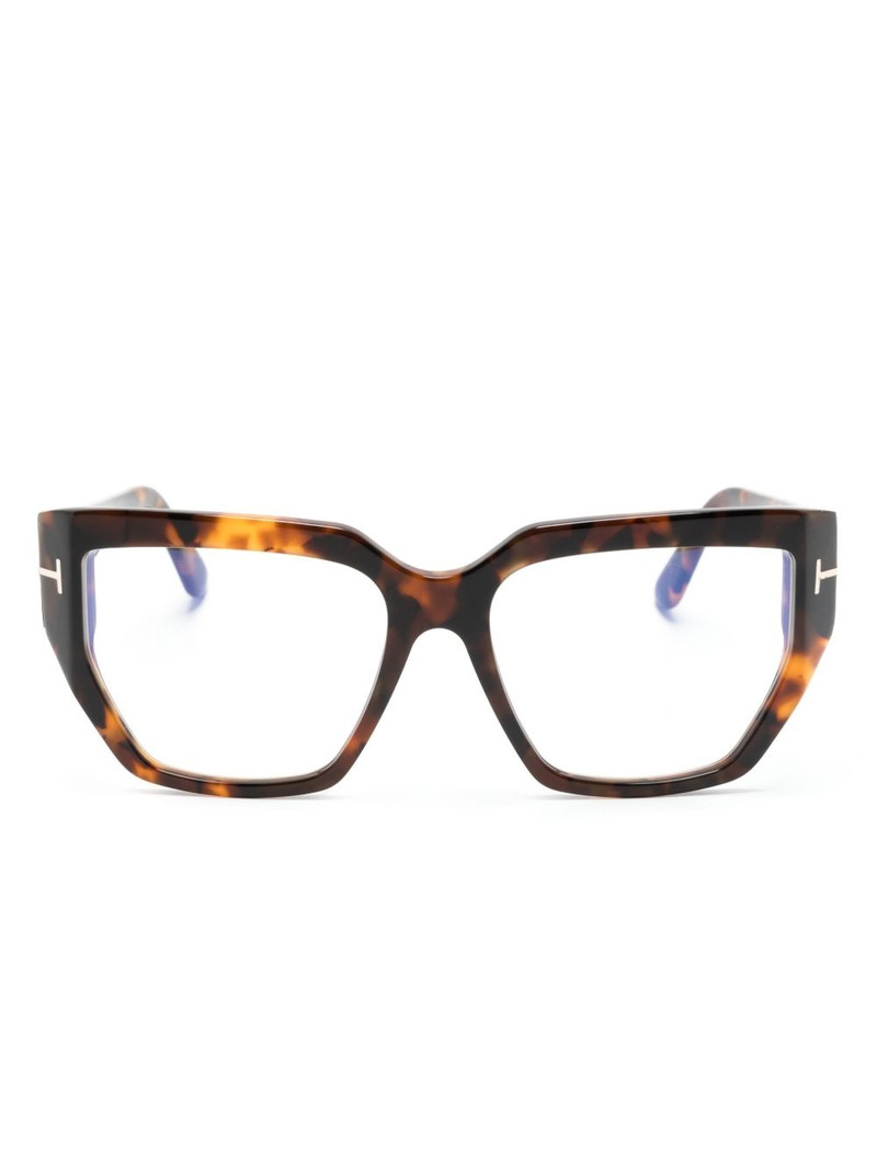 geometric-frame glasses 1
