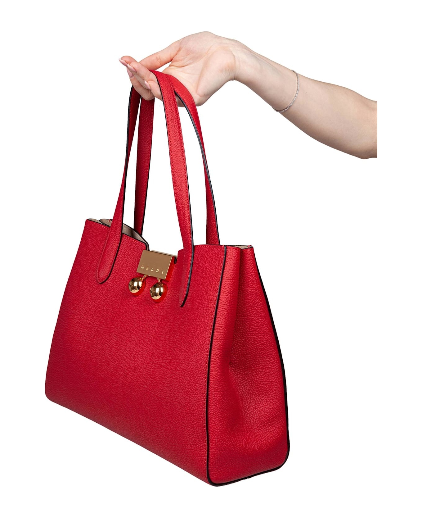 Trunkaroo Handbag In Red Leather - 2