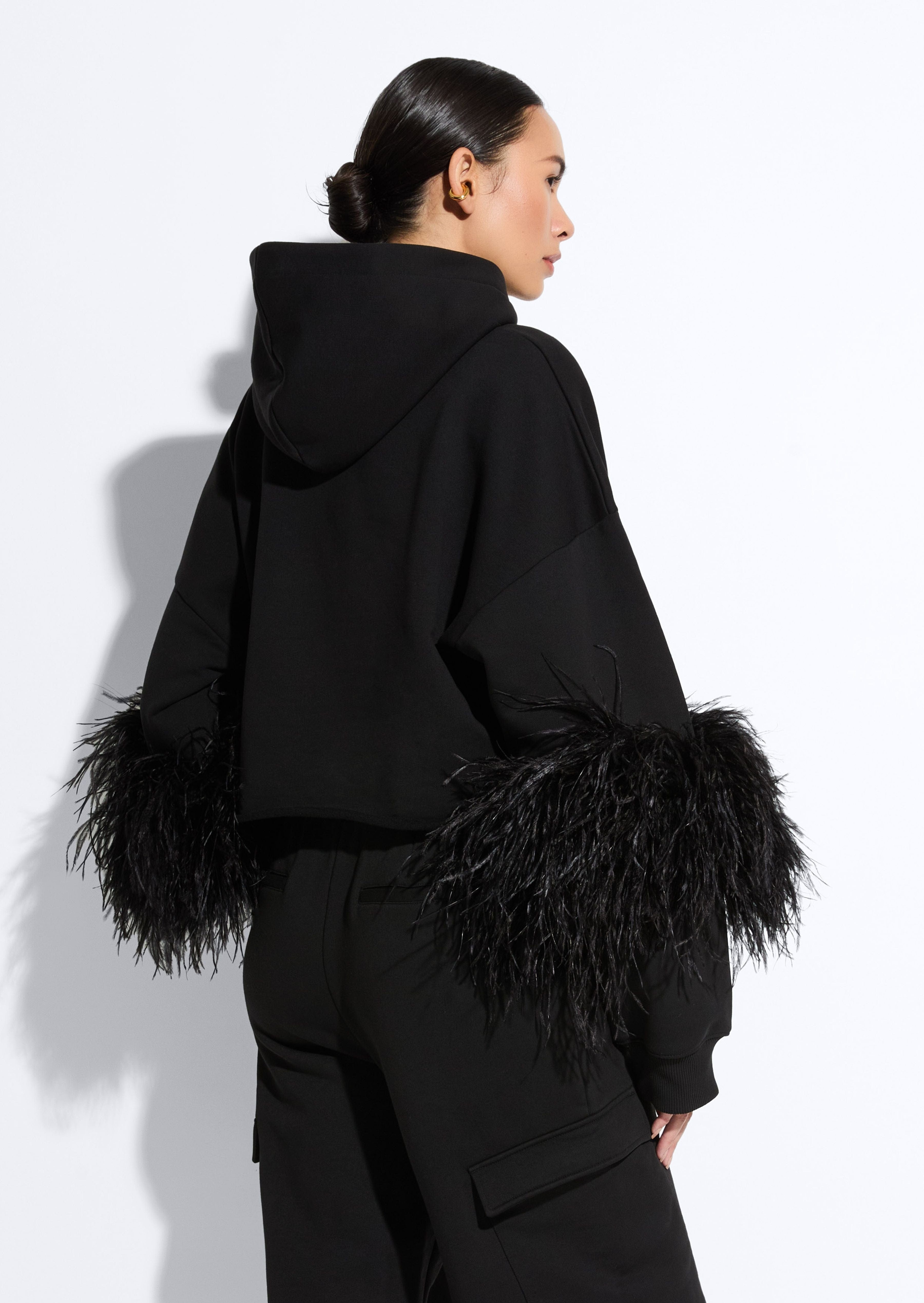 Cotton Sweatshirt With Feathers - 3