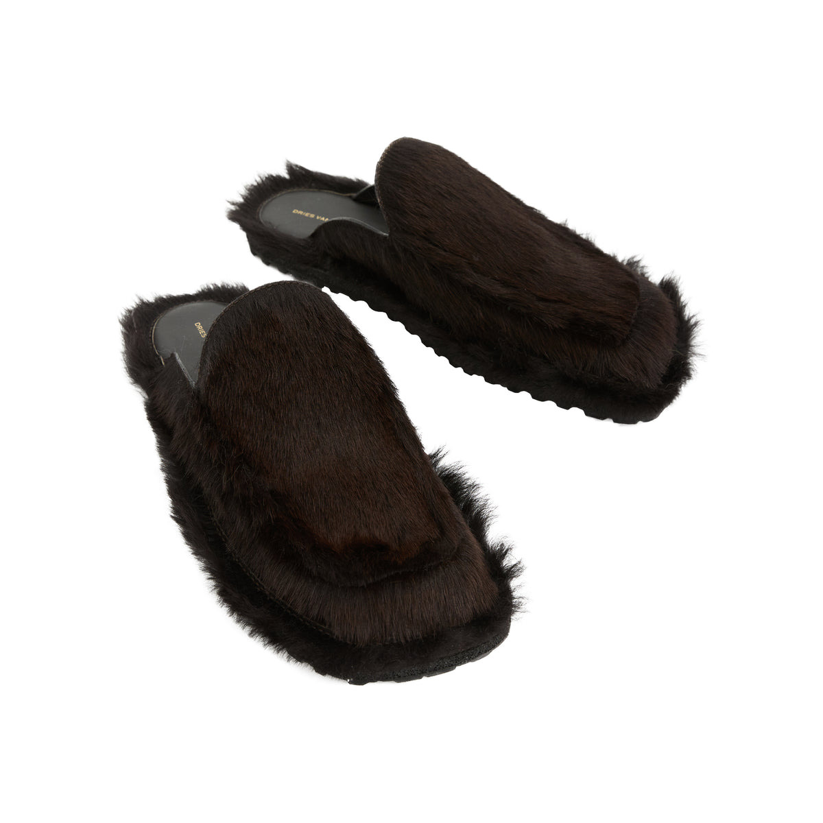 FUR SLIDES (DARK BROWN) - 2