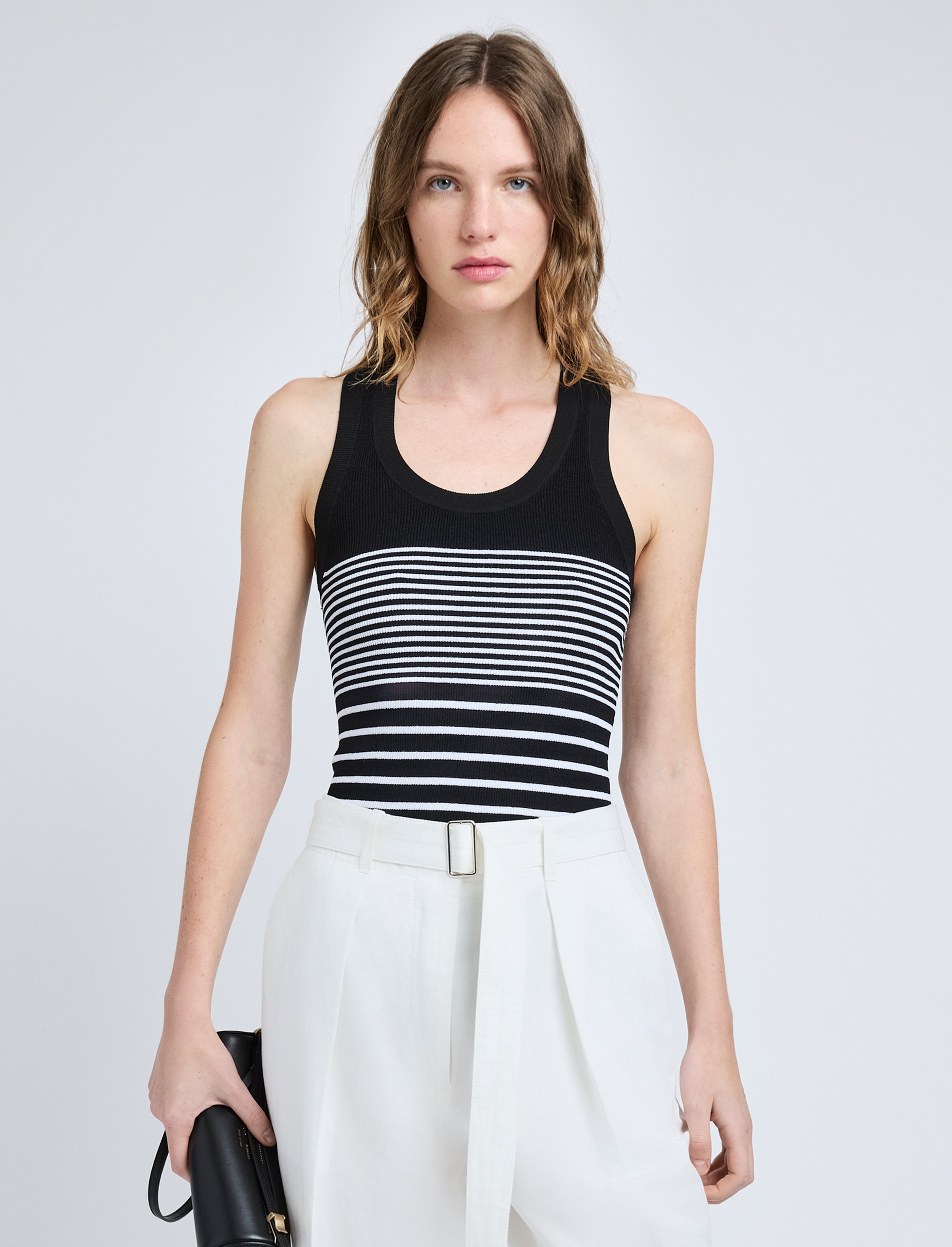 Roberts Top in Matte Viscose Rib - 2