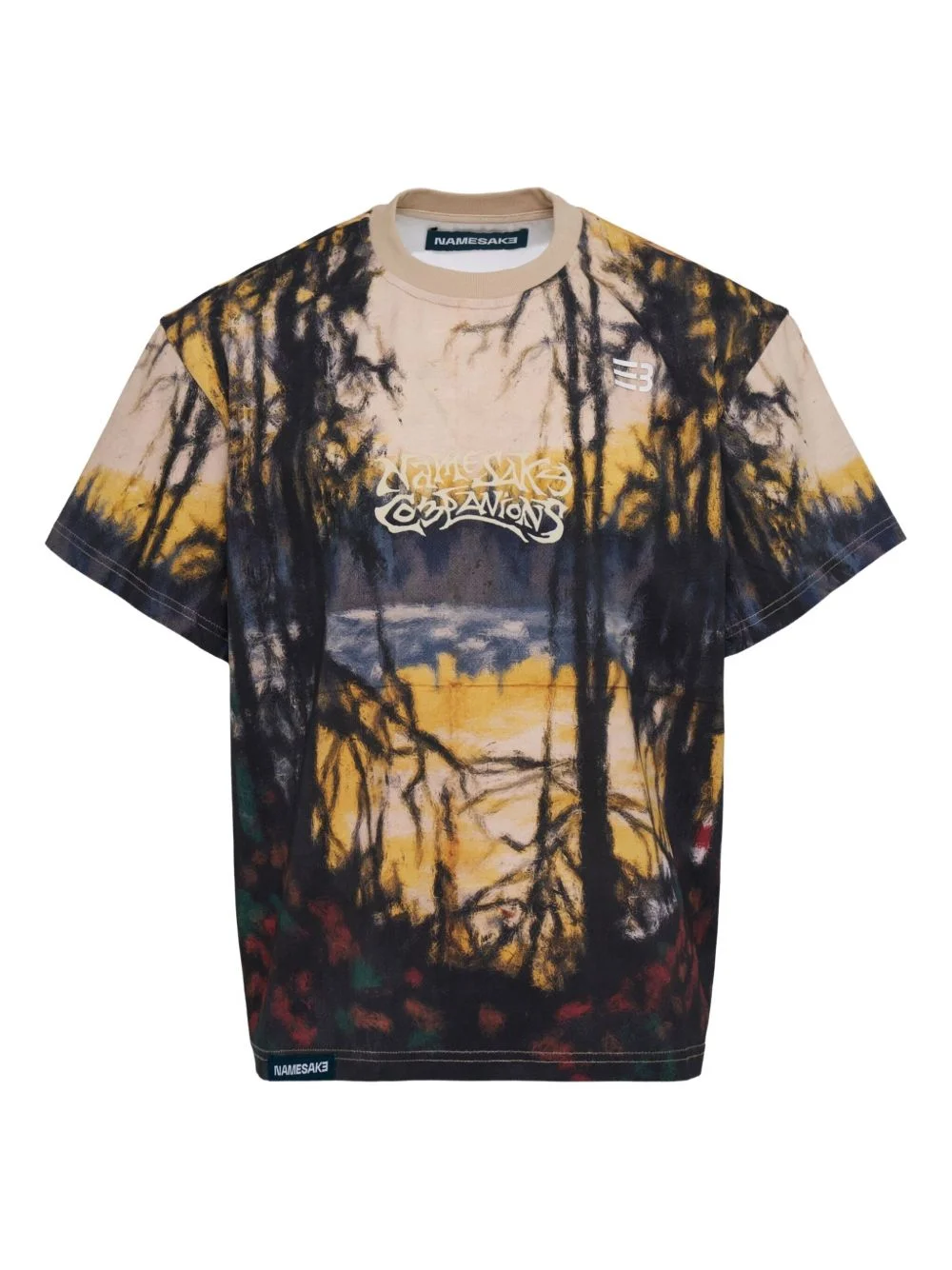 forest-print T-shirt - 1