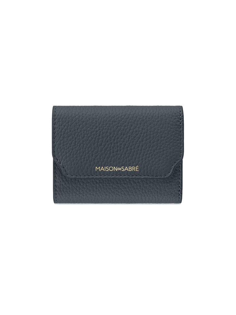 Women's Leather Trifold Wallet - Graphite Sky 1