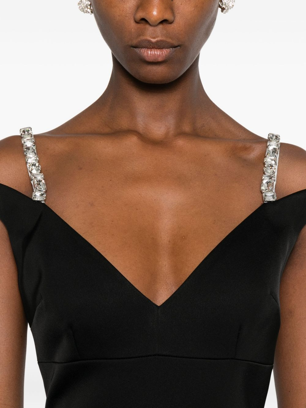 crystal-embellished midi dress - 5