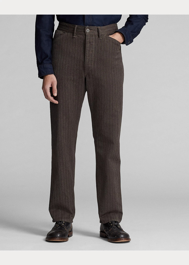 RRL by Ralph Lauren Striped Jaspé Twill Field Pant | REVERSIBLE