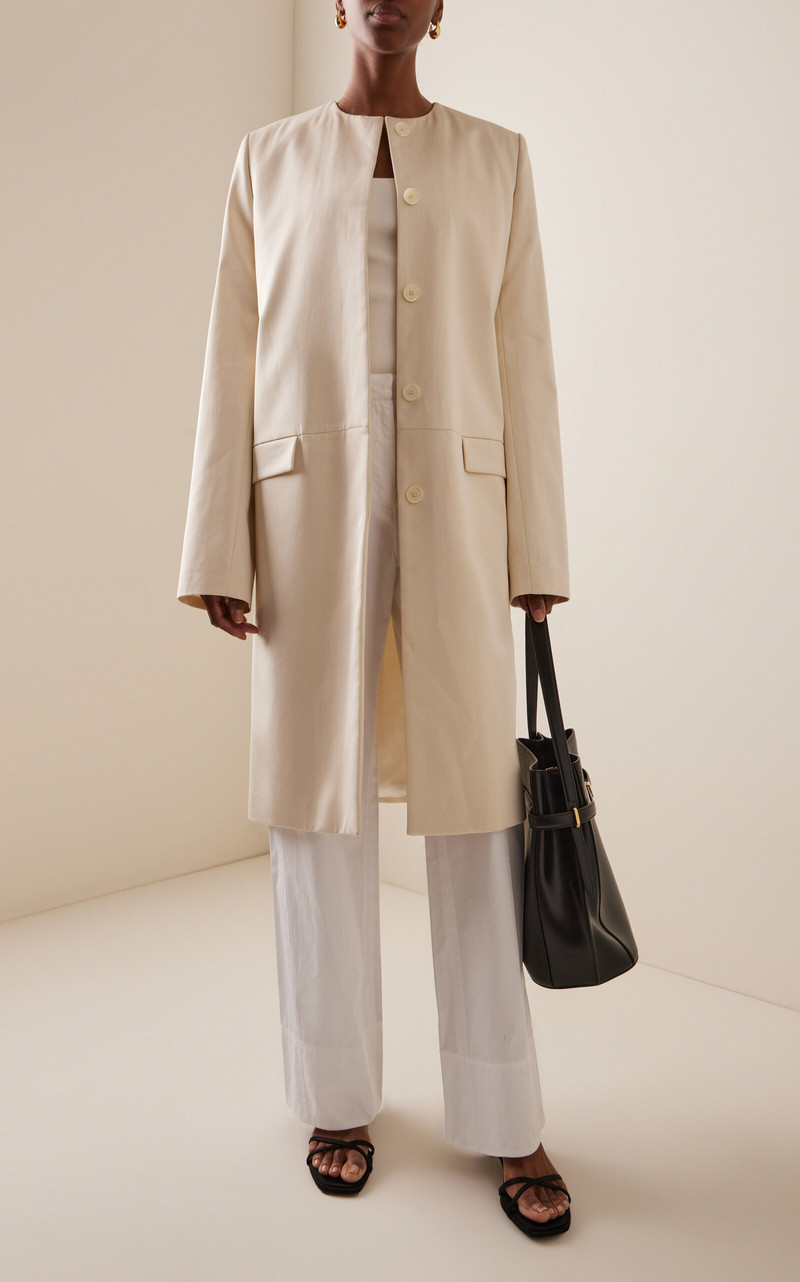 Totême Chintz Woven Coat ivory outlook