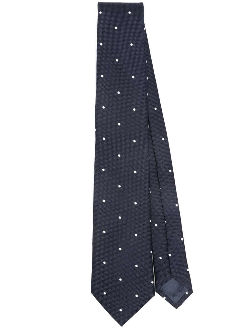 polka-dot silk tie - 1