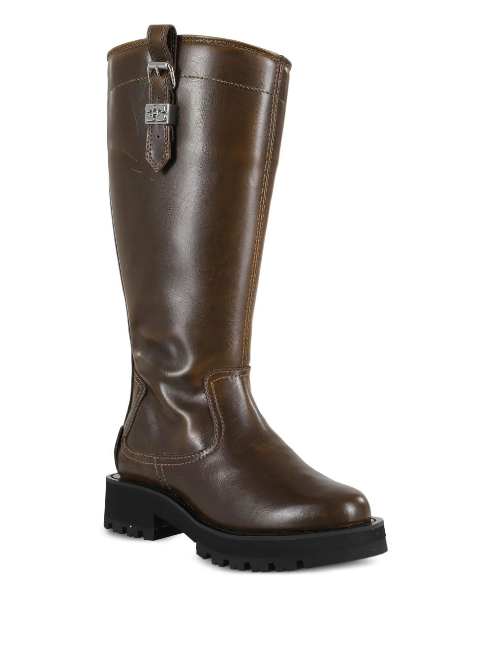 buckle-detail leather boots - 2