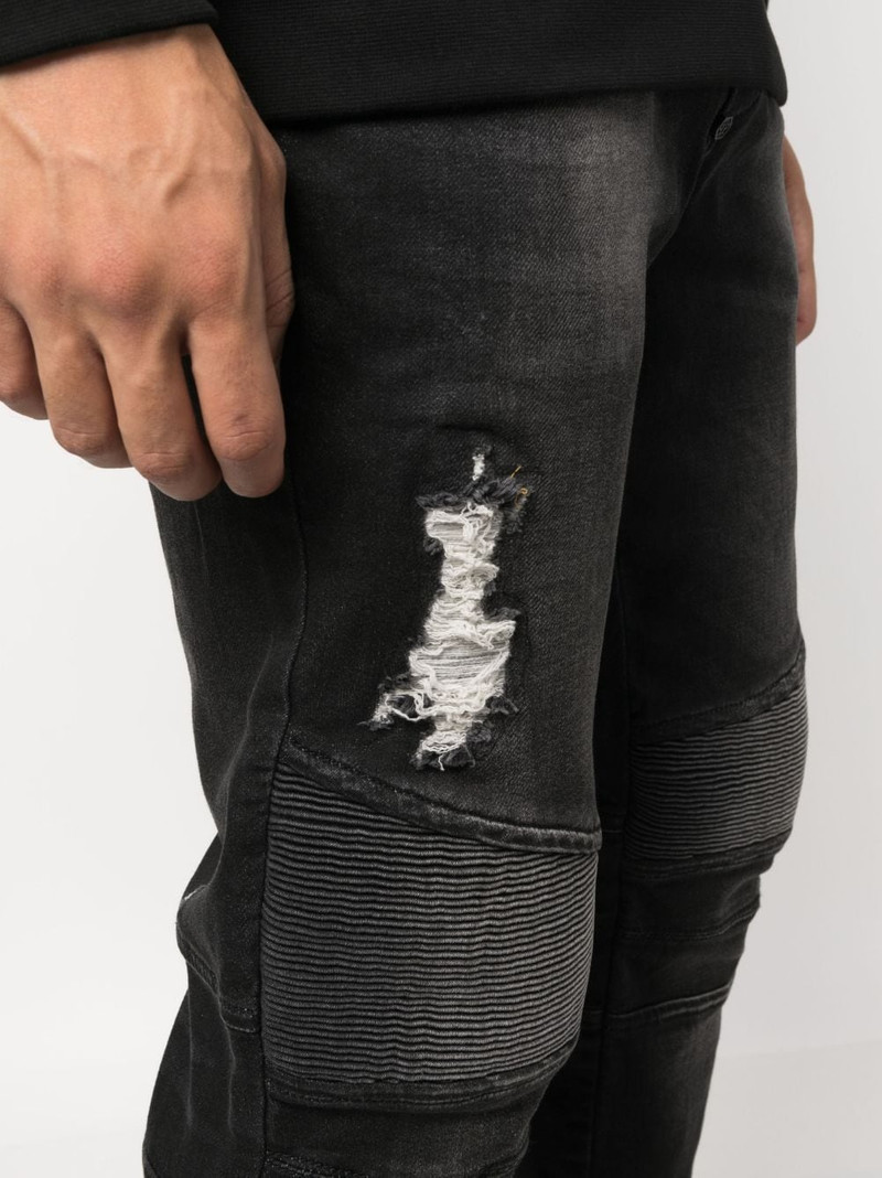 drawstring-waist tapered jeans 5