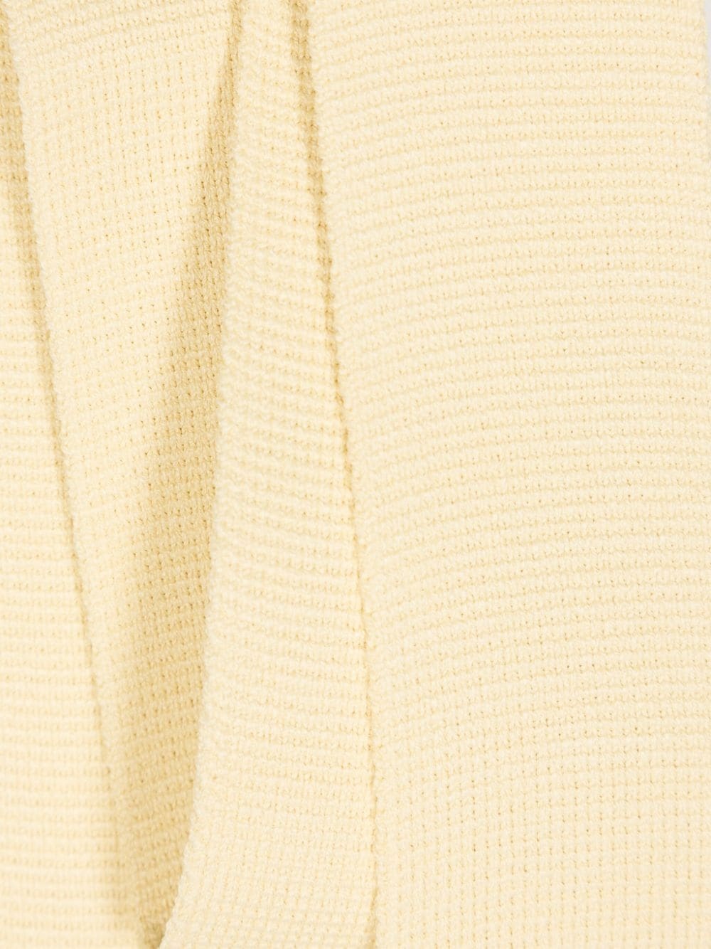 logo-patch ribbed scarf - 3