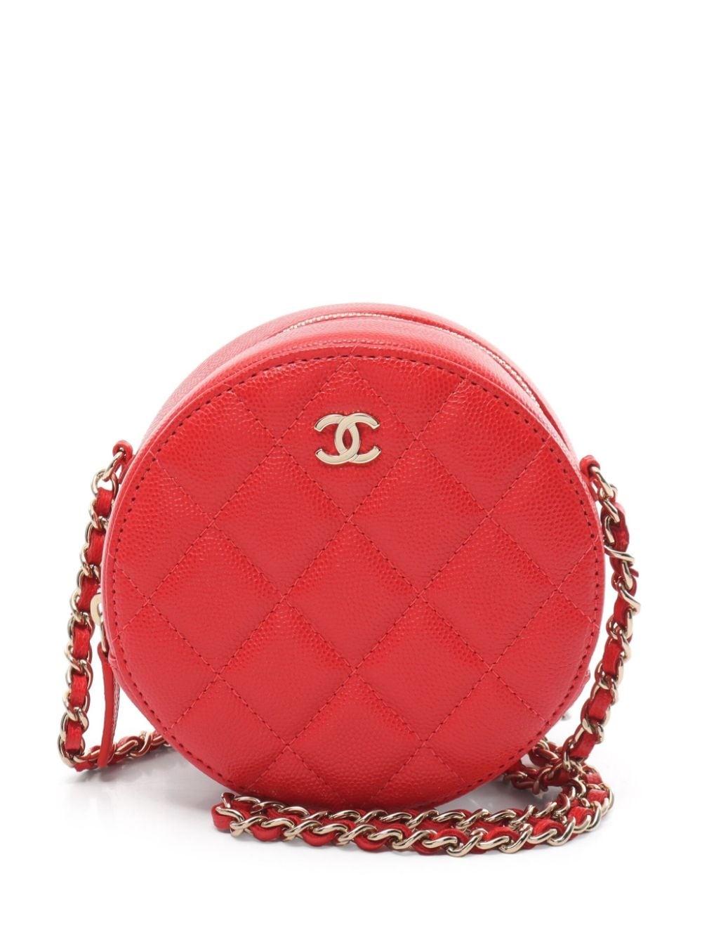 2019 mini CC plaque round crossbody bag - 1