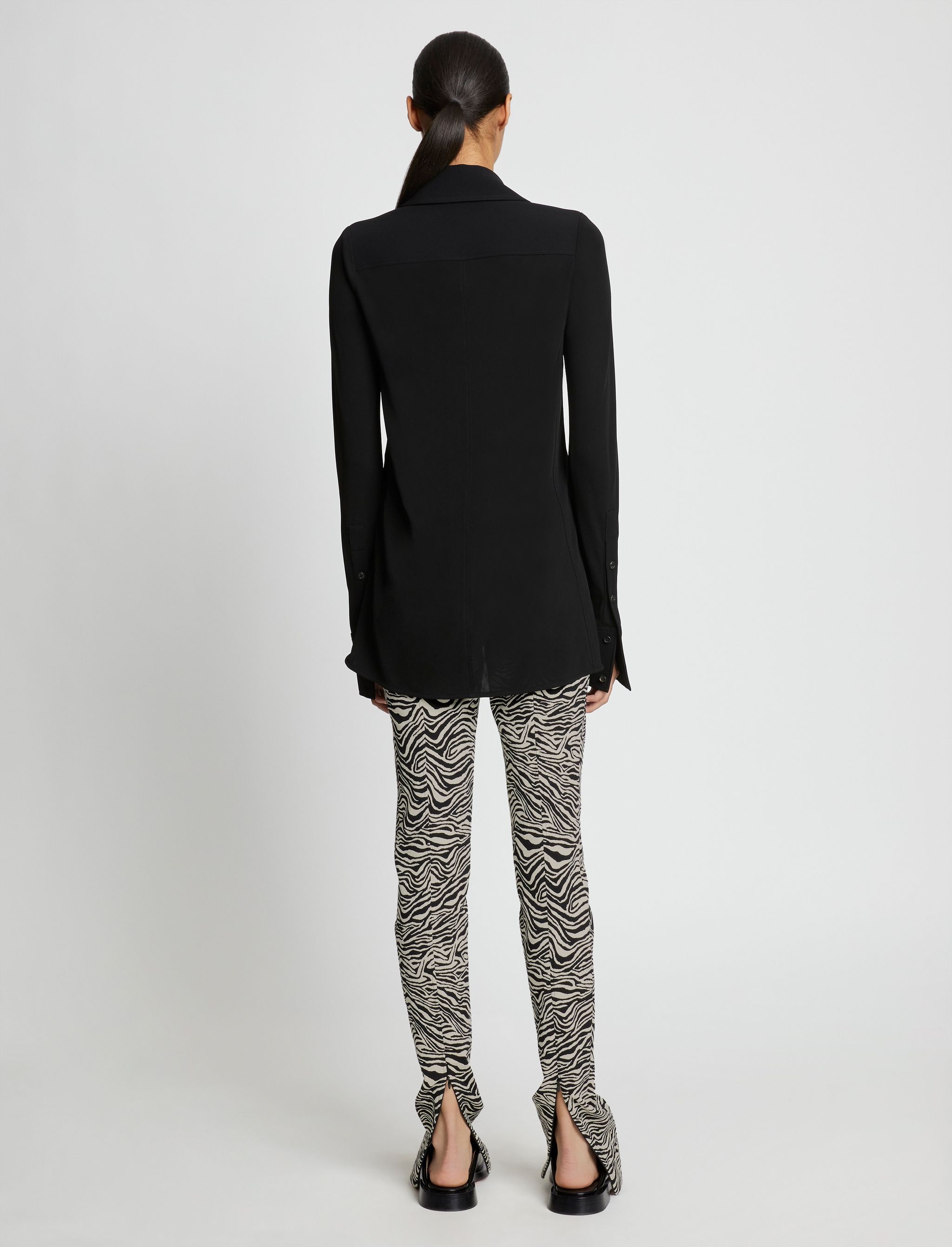 Stretch Zebra Jacquard Pants - 4