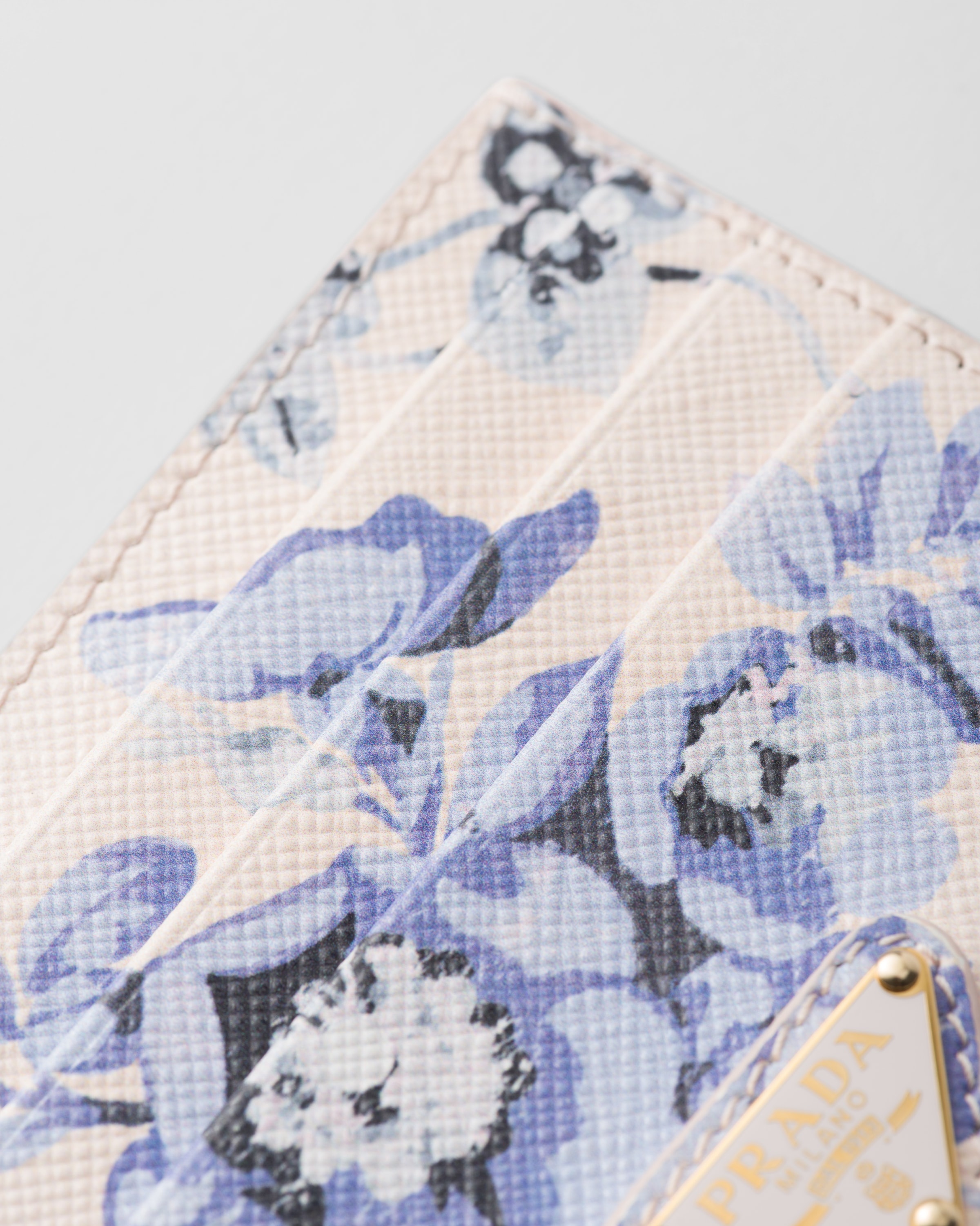 Printed Saffiano leather card holder - 2