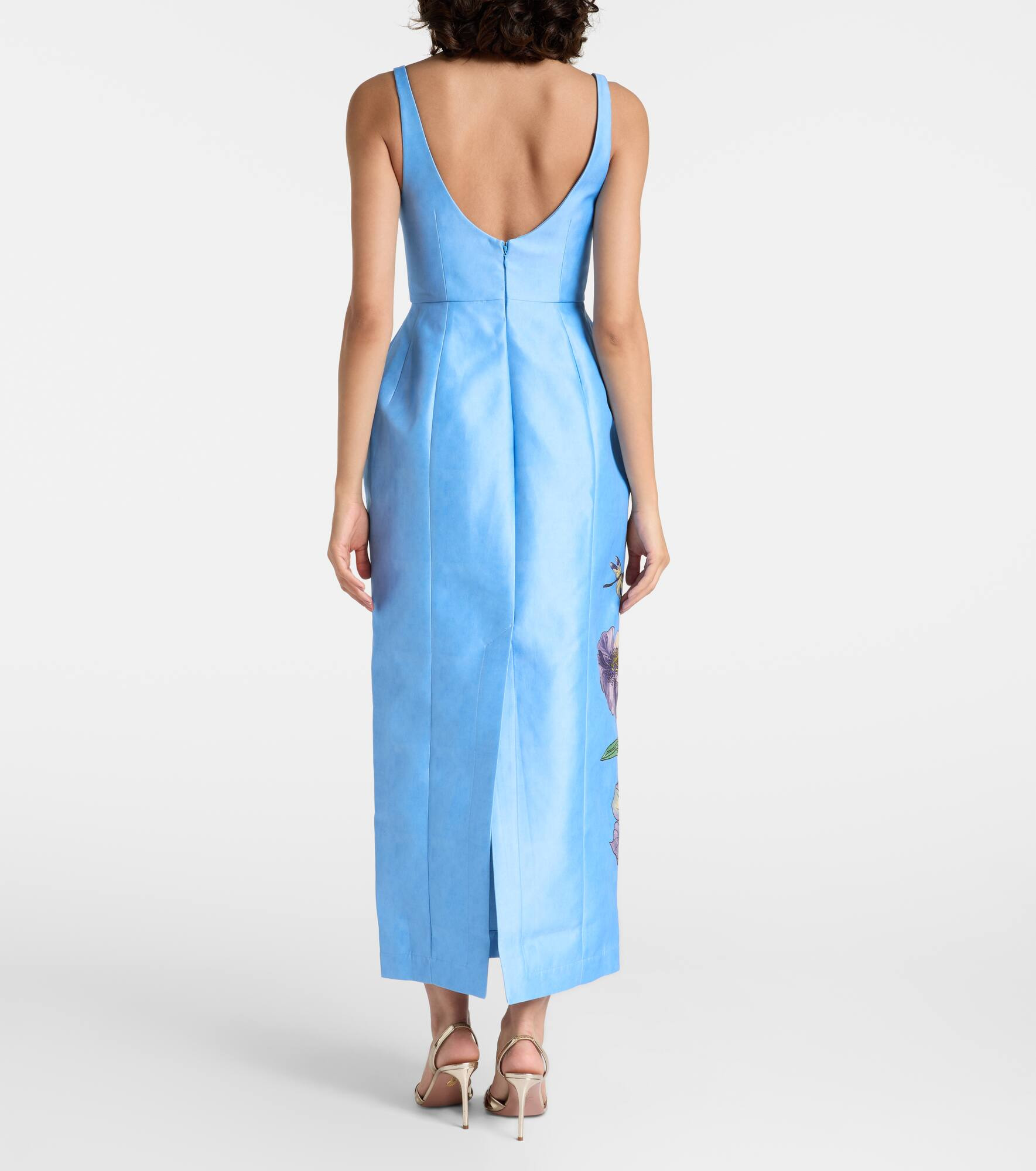 Donata floral taffeta bustier dress - 3