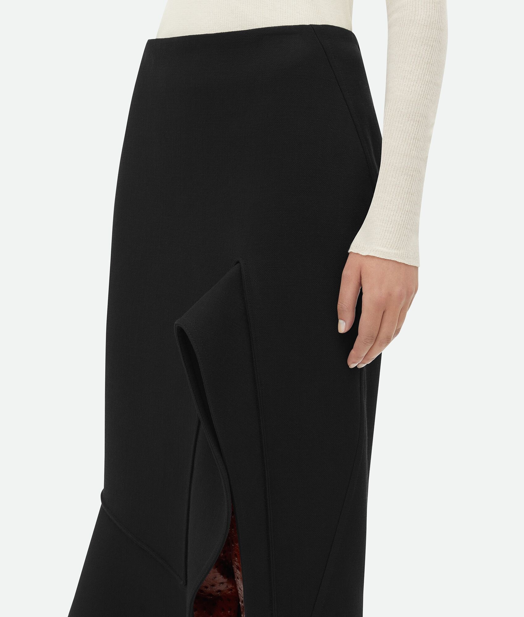 【関税&送料込】Bottega Veneta Cotton Blend Structured Skirt Bottega Veneta Structured Cotton Midi Skirt | REVERSIBLE