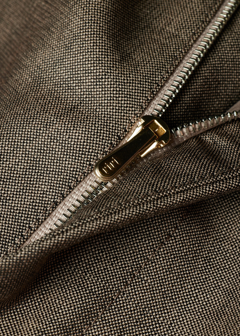 Relaxed-Fit Brown Wool-Mohair Trousers 5