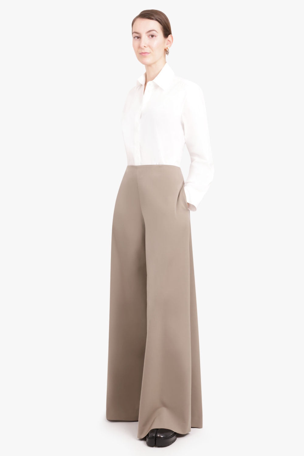 DELA WIDE LEG PANT | GREY TAUPE - 2