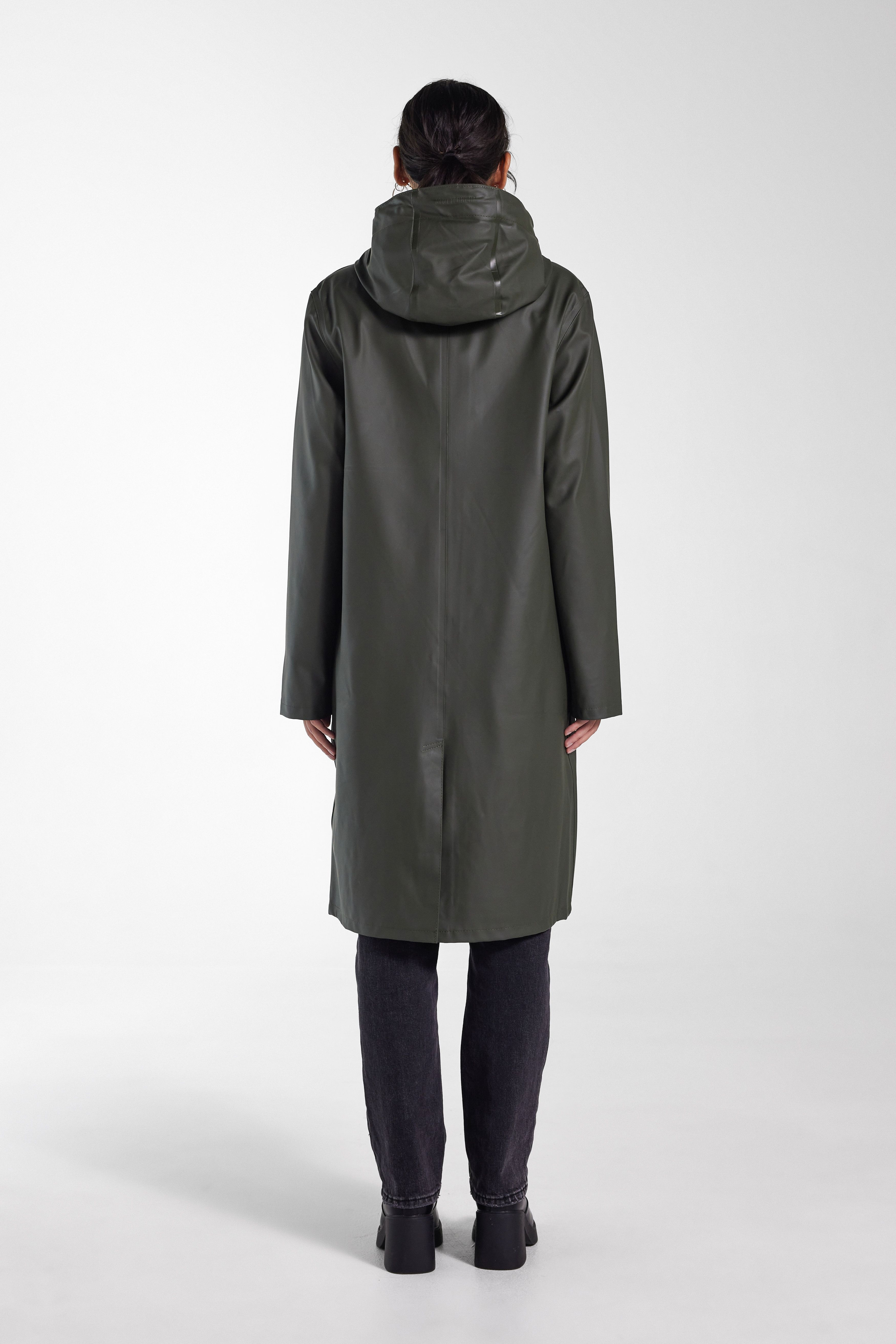 Stockholm Long Raincoat Green - 4