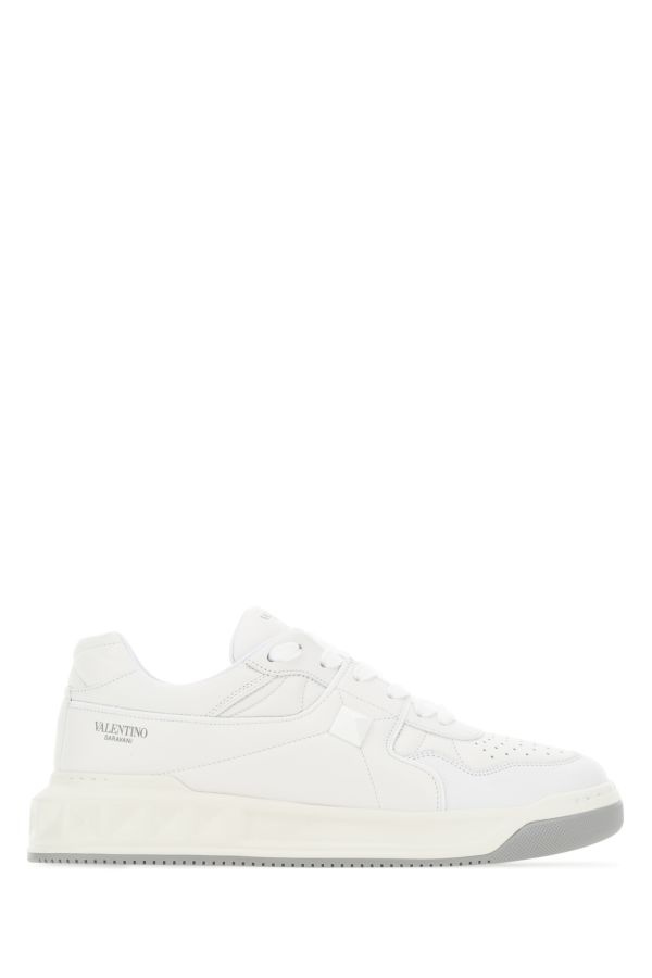 White nappa leather One Stud sneakers - 1