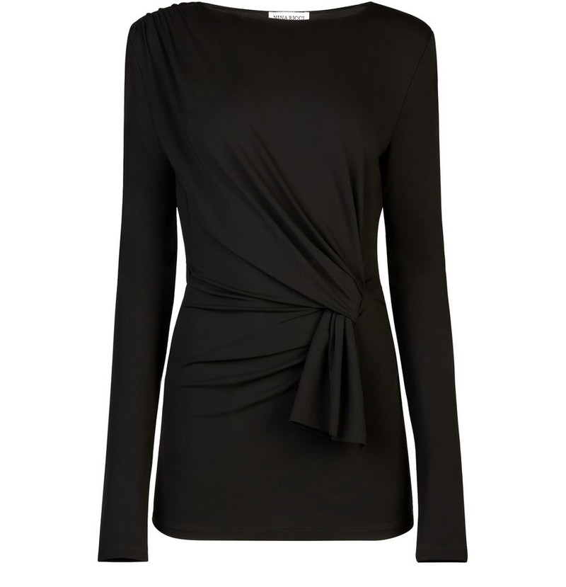 Fluid jersey wrap top 1