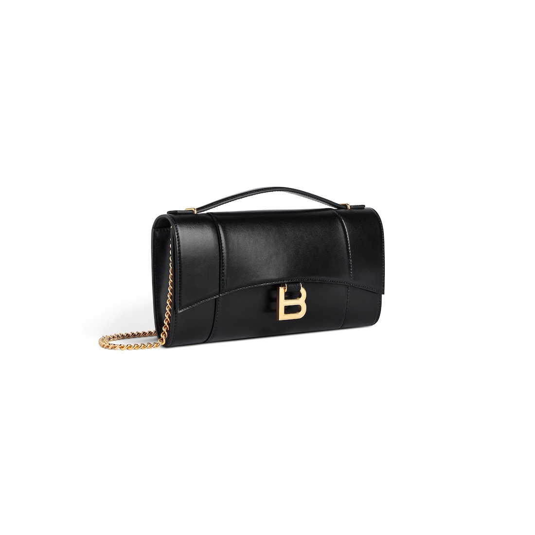 Women's Hourglass Pochette With Chain  in Black - 2