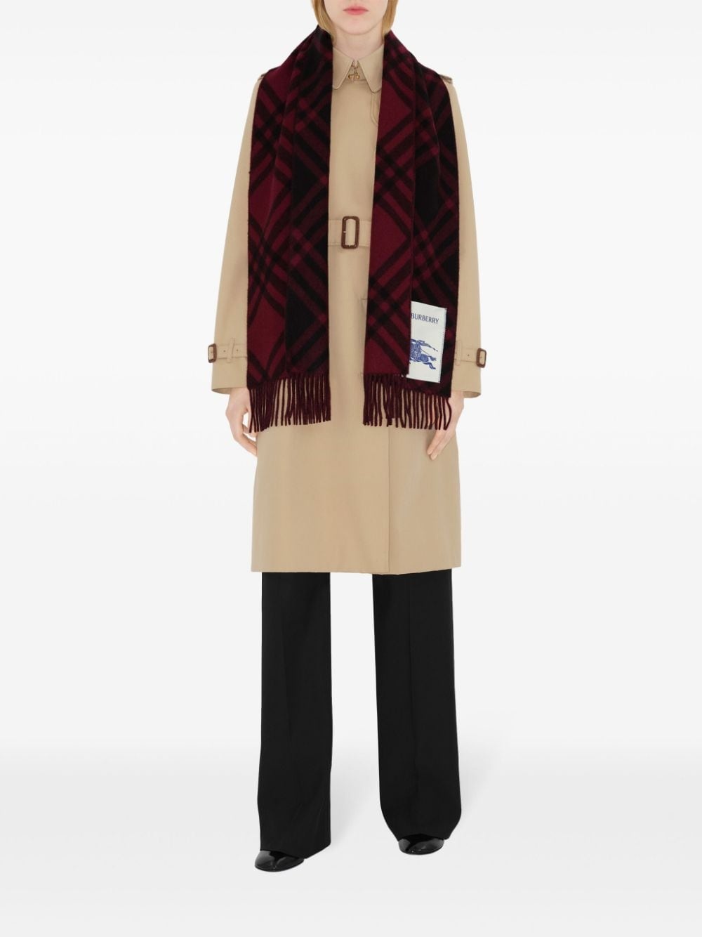 check cashmere scarf - 3
