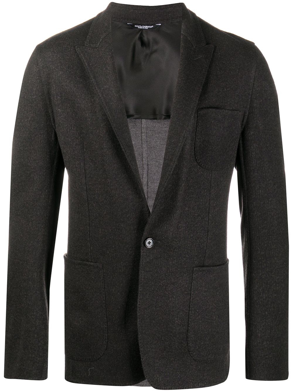 single-breasted virgin wool blazer - 1