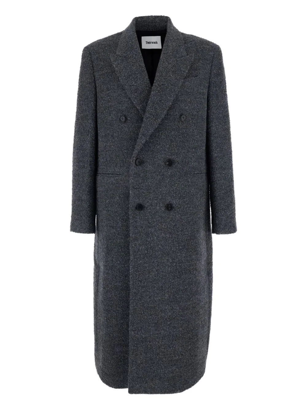 double-breasted wool-blend coat - 1