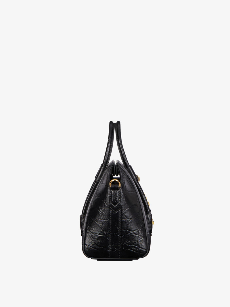 MINI ANTIGONA LOCK BAG IN CROCODILE EFFECT LEATHER 3