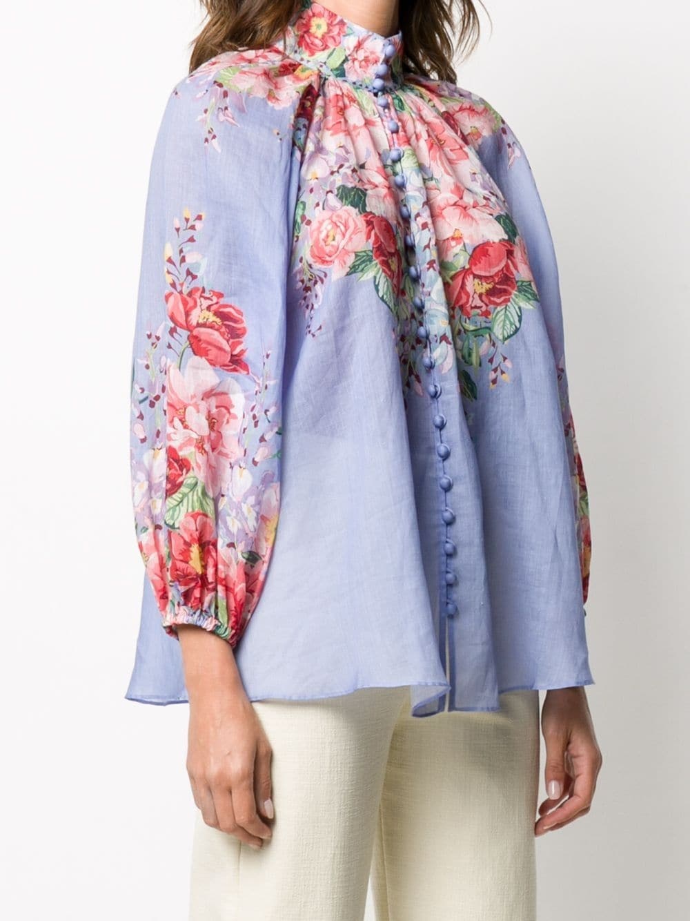 floral print blouse - 3