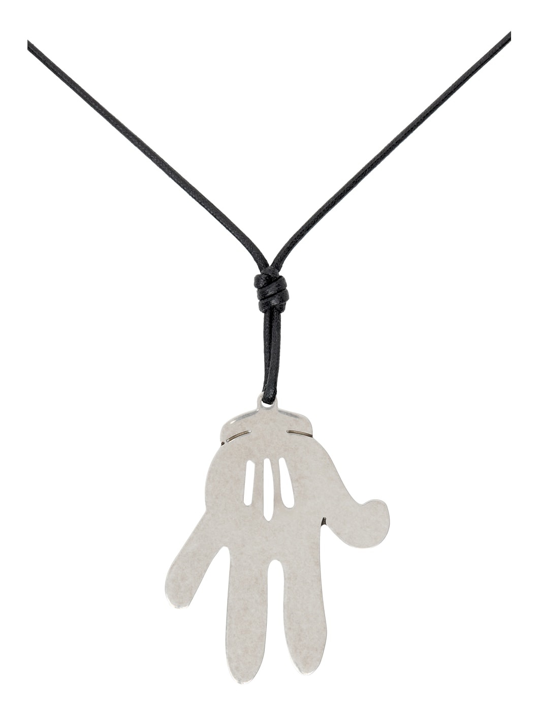 Black & Silver Fantasia Mickey Hand Necklace - 2